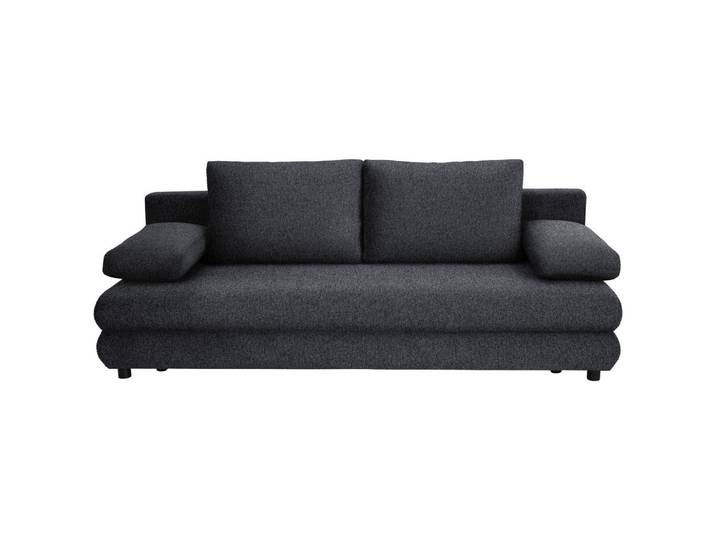 Xora Schlafsofa Taras, Dunkelgrau, Kunststoff, 2-Sitzer, Füllung: Schaumstoff, 197x77x81 cm, Stoffauswahl, Wohnzimmer, Sofas & Couches, Schlafsofas, Schlafsofas mit Bettkasten