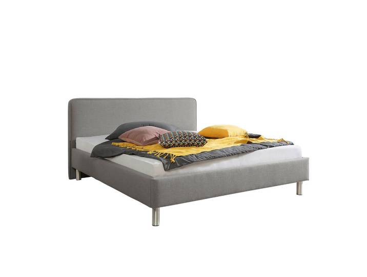 Livetastic Polsterbett Jone, Grau, Metall, 200x200 cm, Made in Germany, für Lattenrost geeignet, Schlafzimmer, Betten, Polsterbetten