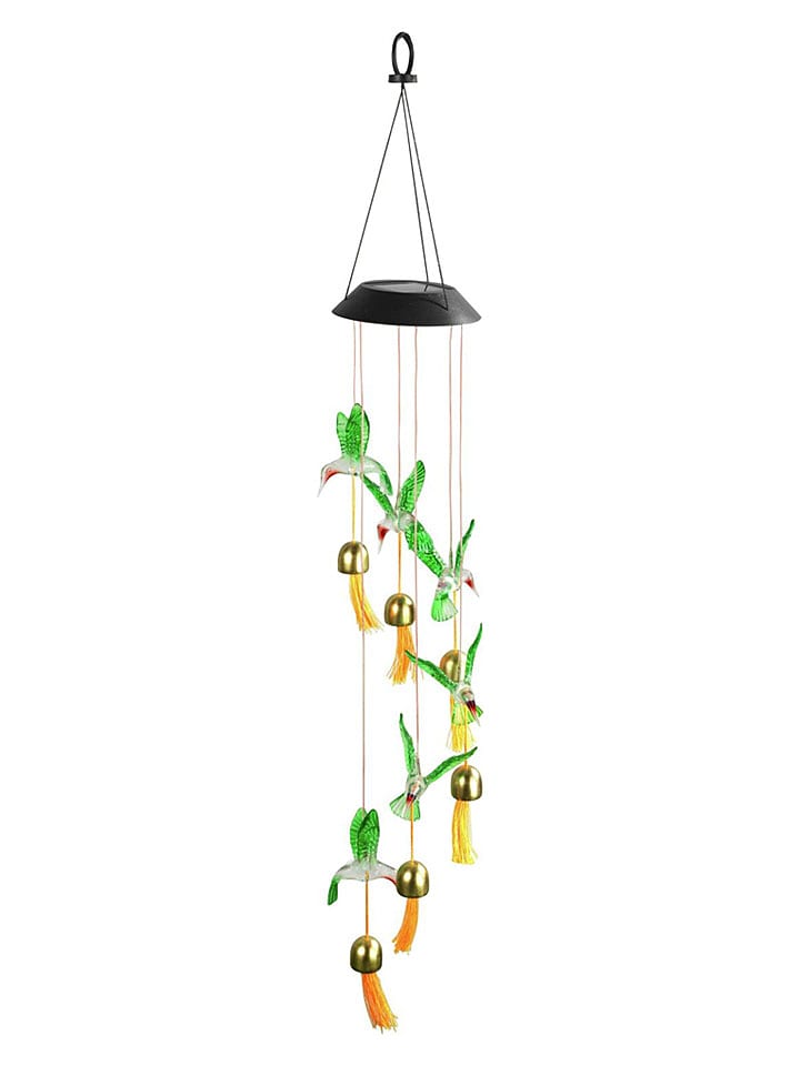 Maximex LED-Solar-Windspiel "Kolibris" in Gelb/ Grün - (L)12,5 x (B)12,5 x (H)78 cm - onesize
