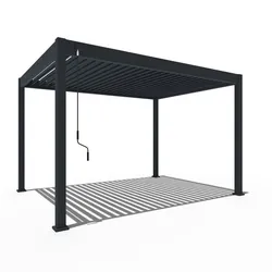 Weide Classic Pergola Aluminium 3x4m mit Lamellendach freistehend anthrazitᅠ