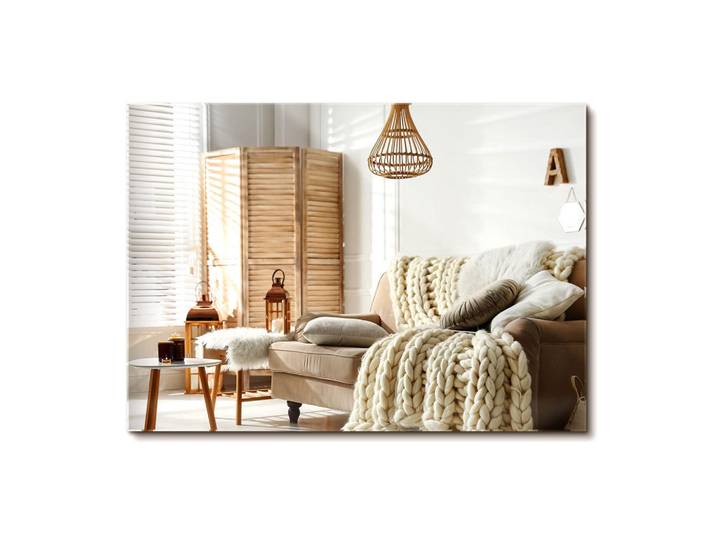Wallfluent Spiegel Rechteckig 70x50 cm, Transparent, Glas, Quadratisch, 70x50x0.4 cm, Spiegel, Wandspiegel