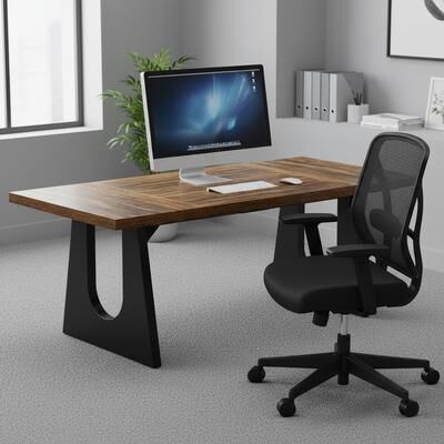 YUZHOU 70.9 Inches Executive Desk Rectangular Computer Office Desk with Large Desktop
