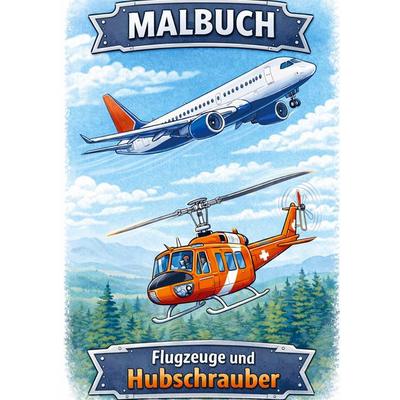 Malbuch, Flugzeuge und Hubschrauber., Taschenbuch von H. Mourits, Brave New Books, 978-94-6538-226-5