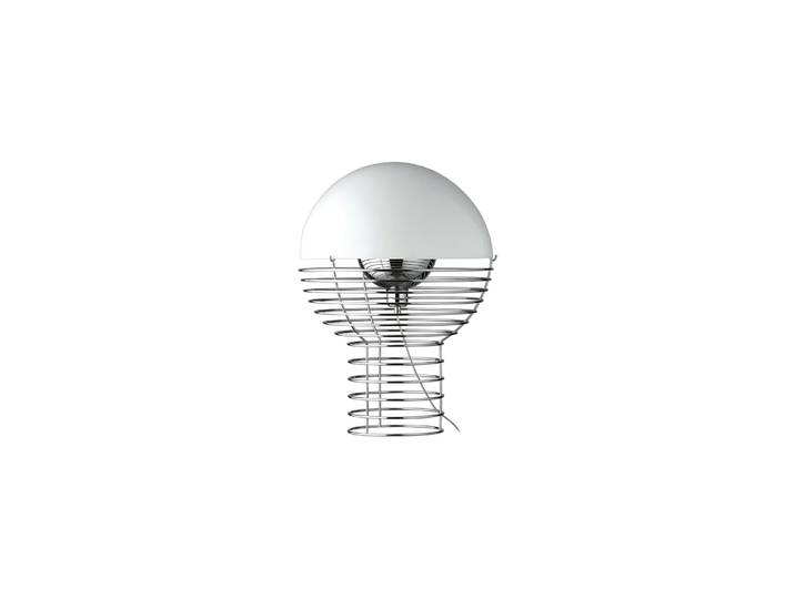 Verpan - Lampe de table Wire - Blanc - Acier chromé - Designer Verner Panton