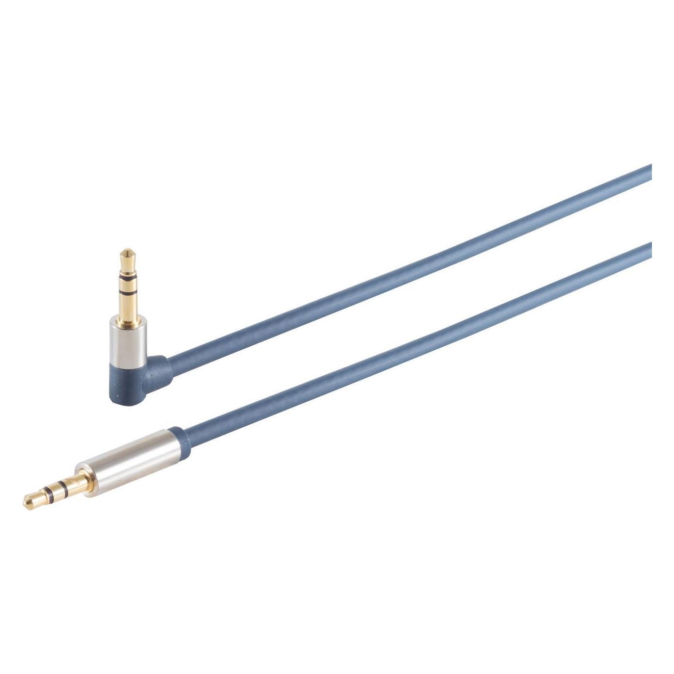 Shiverpeaks S/CONN maximum connectivity Home-Cinema Verchromter Metall-WINKEL-Klinkenstecker 3,5 mm und verchrom (1.50 m) (30822-MHQ)