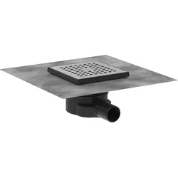 hansgrohe RainDrain Point Komplettset Punktablauf, 150x150, Edelstahl gebürstet, 56248800