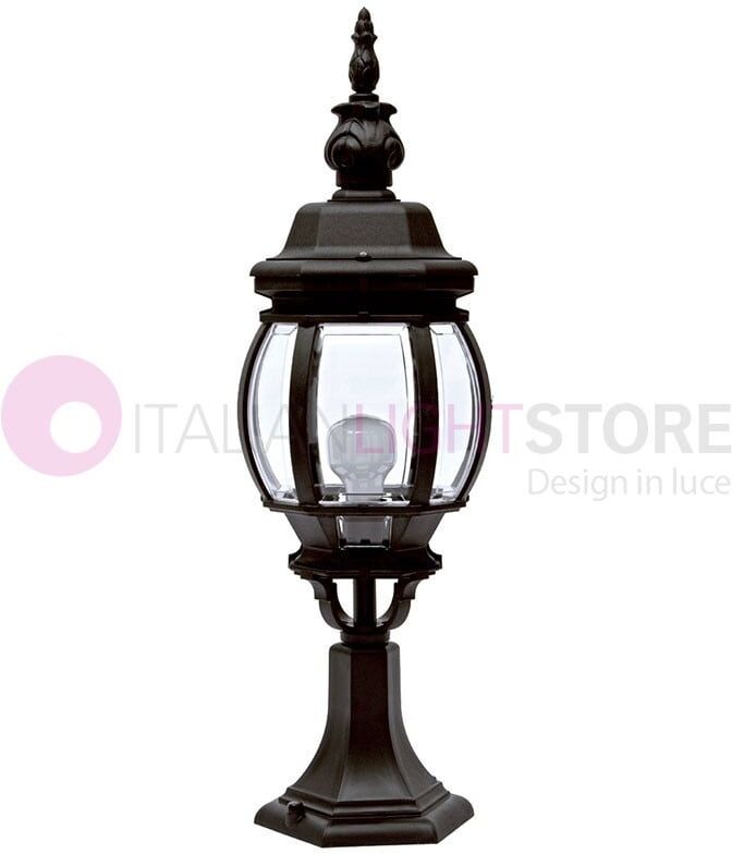 Boston Grande Paletto Lampioncino Classico Per Esterni Giardino H.68 Cm