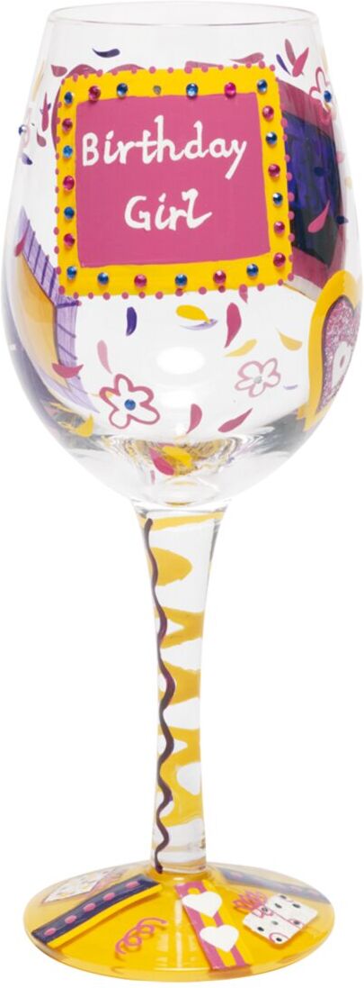 Lolita Copa de vino Birthday Girl. Multicolor
