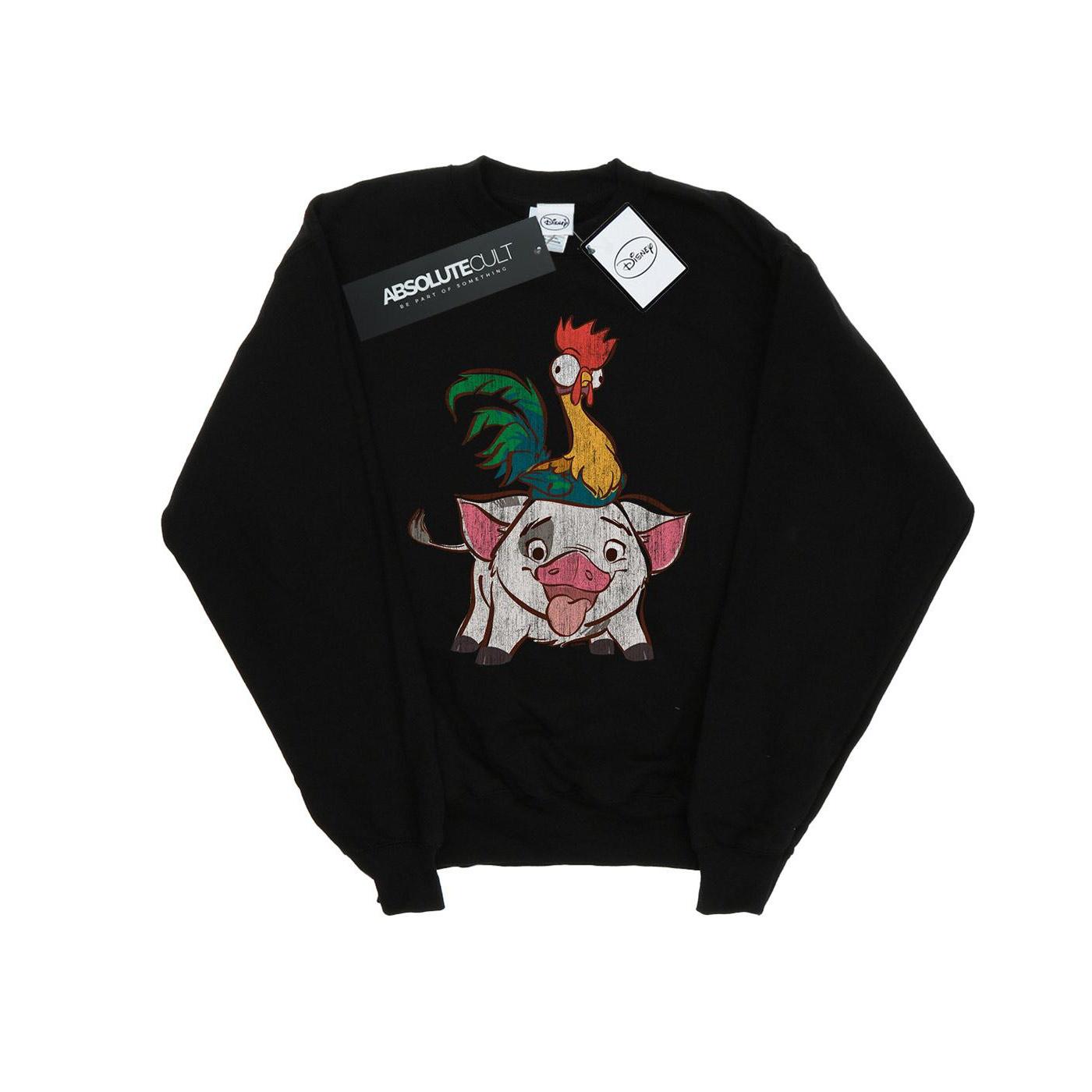 Disney Heren Moana Hei Hei en Pua Sweatshirt (Zwart)