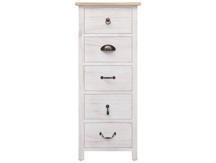 Buffet CLOUD commode meuble de rangement 35x25x87 cm Bois de Paulownia J2226