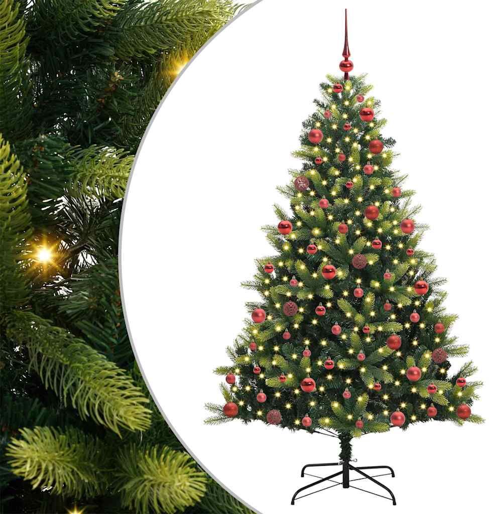 vidaXL Arbre de Noël artificiel en silicone flexible 300 LEDs Vert