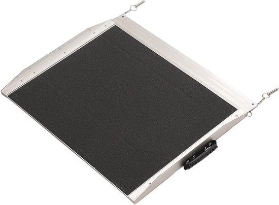 Aufstiegsplatten für Elektrorollstühle, Aluminium-Rampe für Rollstühle, 2-4ft rutschfeste Oberfläche mit Übergangsblech, geeignet für Haustritte und Türöffnungen (3ft)
