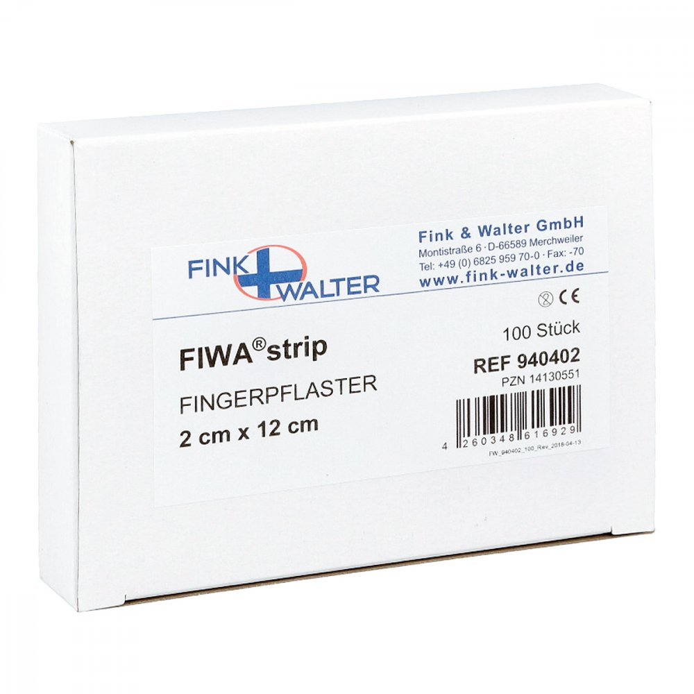 Fink & Walter GmbH Fingerpflaster 2x12 cm hautfarben Fiwastrip 14130551