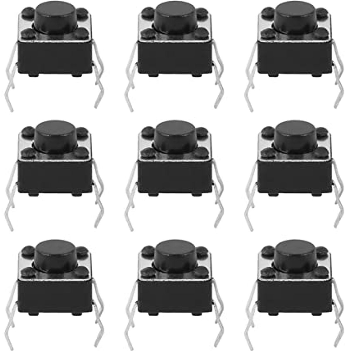 100 stuks Mini Micro Tactiele Drukknop Tact Switch, 6x6x5 mm