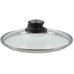 Meisterkoch Sicherheitsglasdeckel 20 cm  Universal , transparent/klar , Glas,Edelstahl Ø: 20