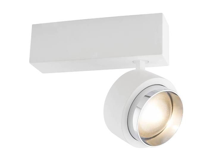 Plafonnier LED Christine 10 x 15 x 19cm Blanc/Argenté Matériau : Verre, Pierre Type de pierre : Gypse Type de verre : Verre clair LED