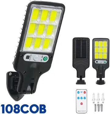 Combo Retail Shop Irradiation Solar Light For Outdoor Sunlight, Motion Sensor Water Proof Garden, Street Wall External Solar Lamp 108cob With Remote