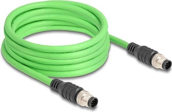 Delock M12-kabel A-gecodeerd 8-polig mannelijk naar mannelijk PUR TPU 5 meter