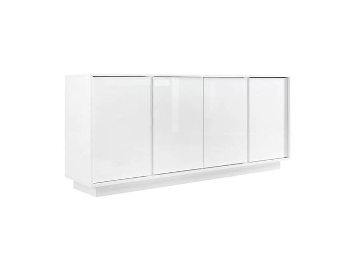 LYSIANE - Buffet 4 Portes Finition Blanc Laqué Brillant Weiss