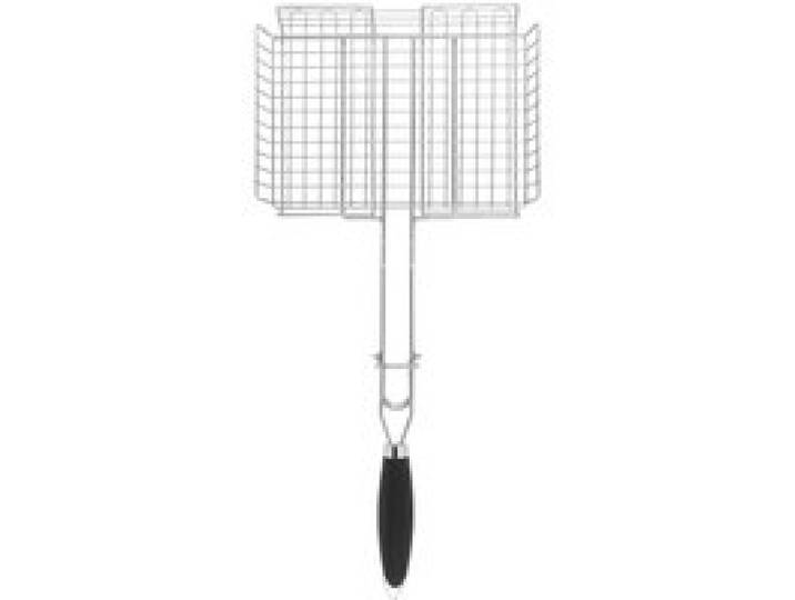 GRILLMEISTER Panier de barbecue / Ensemble de paniers cylindriques / Support pour poisson / Support pour hamburger (grille panier)