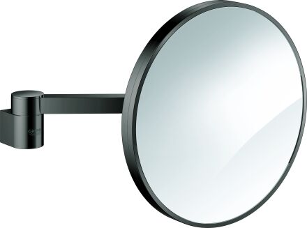Miroir cosmétique Grohe Selection 41077A00, grossissement x7, fixation murale, sans éclairage, graphite dur