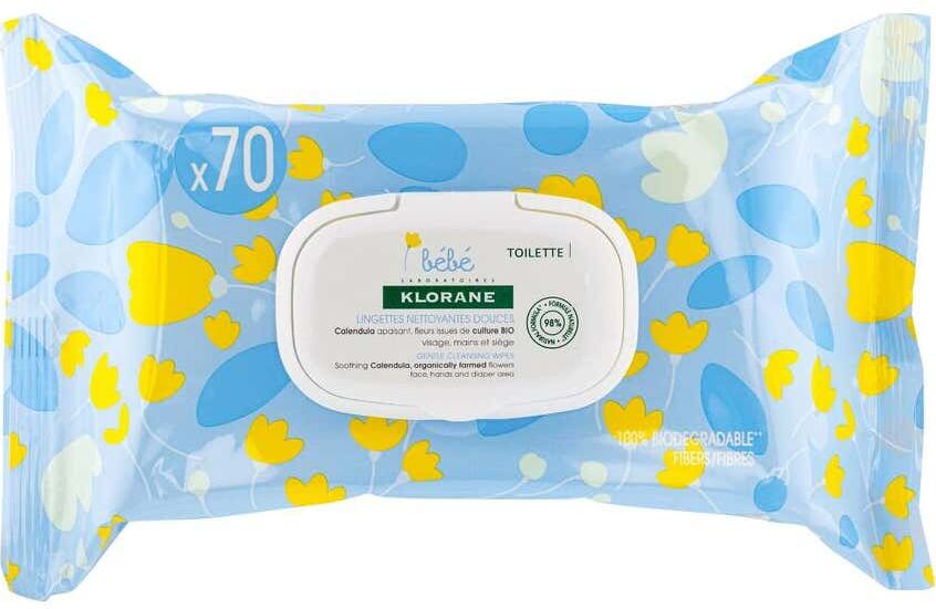Klorane Bebé Toallitas Limpiadoras Suaves 70 uds
