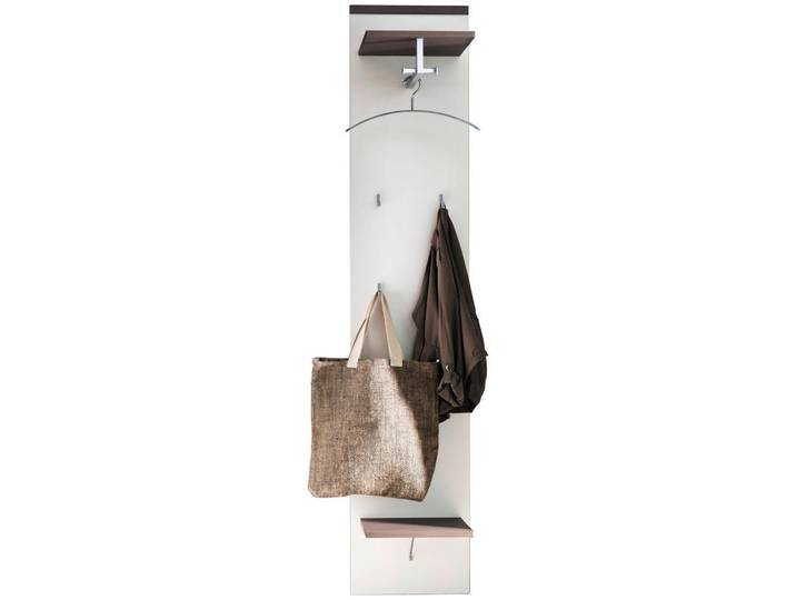 Moderano Garderobenpaneel, Braun, Weiß, 40x199x32 cm, Garderobe, Garderoben-Sets & Garderoben-Serien, Garderoben-Serien