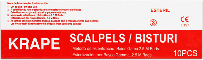 Bisturi Descartável (caixa de 10 unidades)