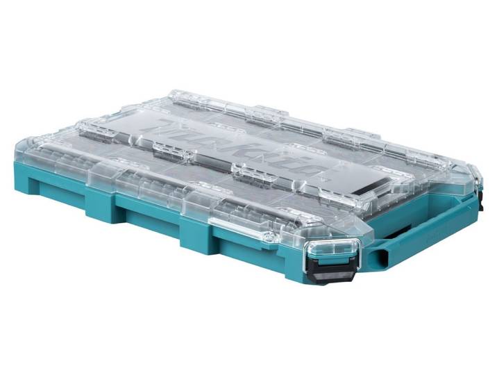 MAKITA Werkzeugbox MAKTRAK Organizer flach M »P-91051« 8,14L, 11 Organizer-Behälter , blau (türkis), B:38,7cm H:8,5cm T:59,6cm, Aufbewahrungsboxen, Effizientes Be- und Entladen mit dem MAKTRAK Koffer Sortiment, Werkzeugbox