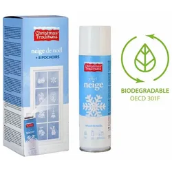 Schneespray mit 8 Schablonen 150ml