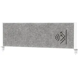 MAUL Tisch-Trennwand »MAULconnecto« 160 x 50 cm dunkelgrau weiß, 160x51.5x7 cm