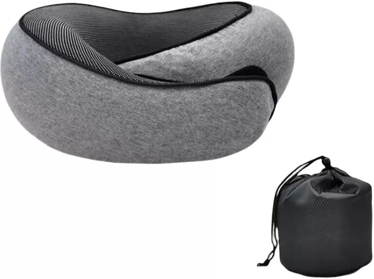 INF Oreiller de nuque portable pour sieste au bureau - Confort et soutien Gris