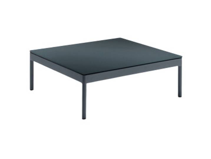 Loungetisch Solei schwarz Glas B 75 H 28 cm - Loungetisch
