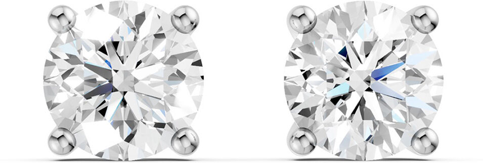 Lykken Elegance pyöreät timanttikorvakorut valkokulta 1.00 ct