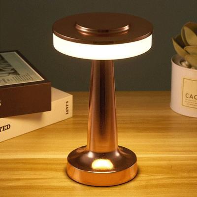 Uplifted Finds Retro LED Bar Table Lamp Touch Dimmable 3 Color USB Rechargeable Vintage Dining Night Light rose Gold