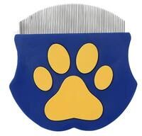 Inspired Finds Curved Pet Grooming Comb Flea And Detangling Brush For Cats And Dogs Face And Body Mini Grooming Tool blue