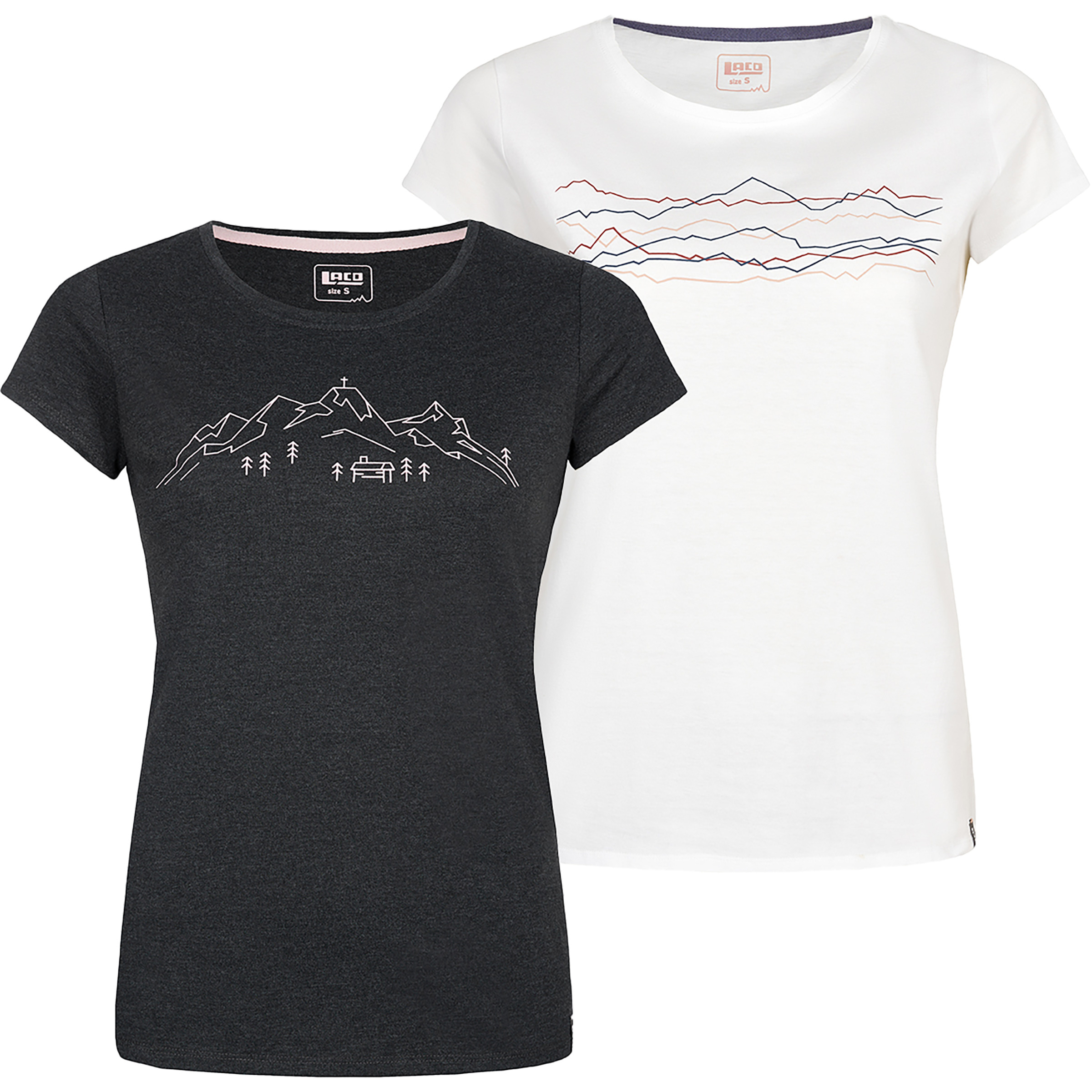 LACD Mountain + Miracle Bundle Damen T-Shirts schwarz Größe XS Sportklettern | Lifestyle Hautfreundlich