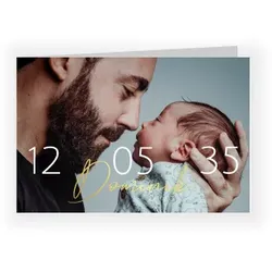Geburtskarte: Mitten ins Herz mit Fotos