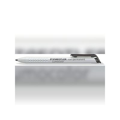 STAEDTLER Lumocolor 768, Schwarz, Rundspitze, Schwarz, Weiß, Medium, 3 mm, Glas, Hartholz, Leder, Metall, Papier, Stein