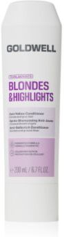 Goldwell Dualsenses Blondes & Highlights Anti-Yellow Conditioner condicionador neutraliza tons amarelados 200 ml. Dualsenses Blondes & Highlights Anti-Yellow Conditioner