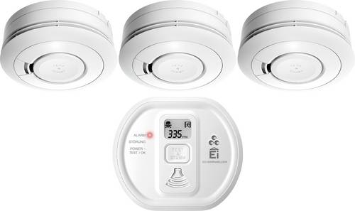 Ei Electronics Ei650+Ei208D-3X179 Rauchwarnmelder inkl. 10 Jahres-Batterie batteriebetrieben (Ø x H) 115mm x 45mm