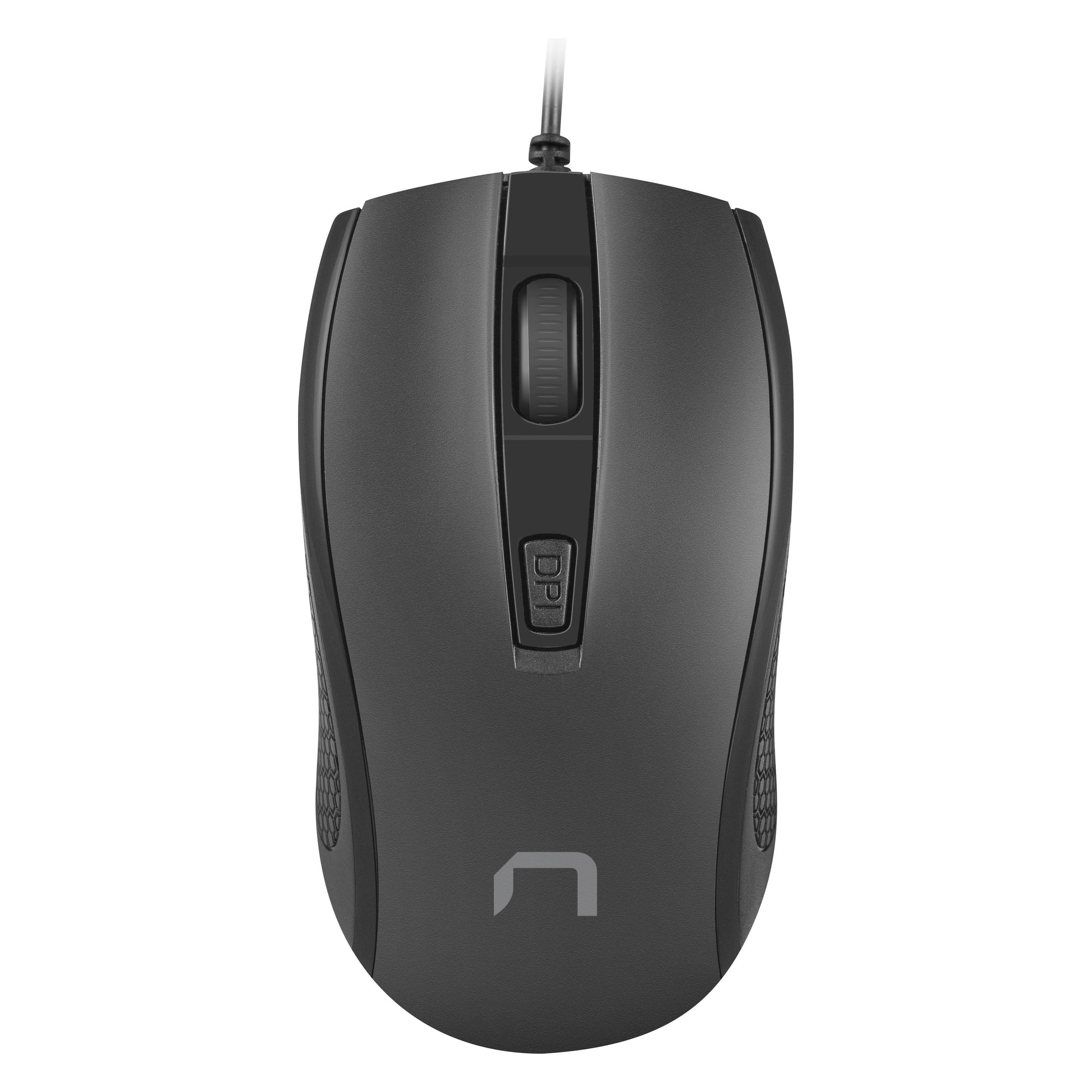 Genesis Natec Optische Maus HOOPOE 2 1600 DPI USB Schwarz (Kabelgebunden) (NMY-1798)
