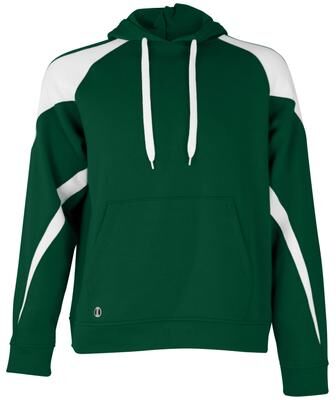 Holloway 229546 Prospect Hoodie in Forest Green/White size XL   Cotton/Polyester Blend