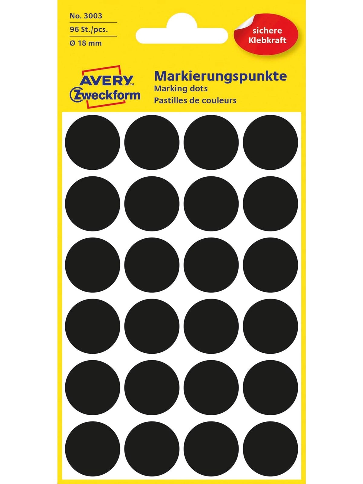 Avery Colour coding dots permanent black