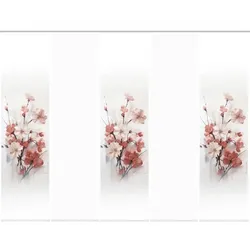 Schmidt Schiebevorhang Lotus 5er Set Polyester Rosa Altrosa