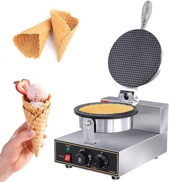 Eiswaffelmaschine - Mit Timer und Temperaturregelung - Silber