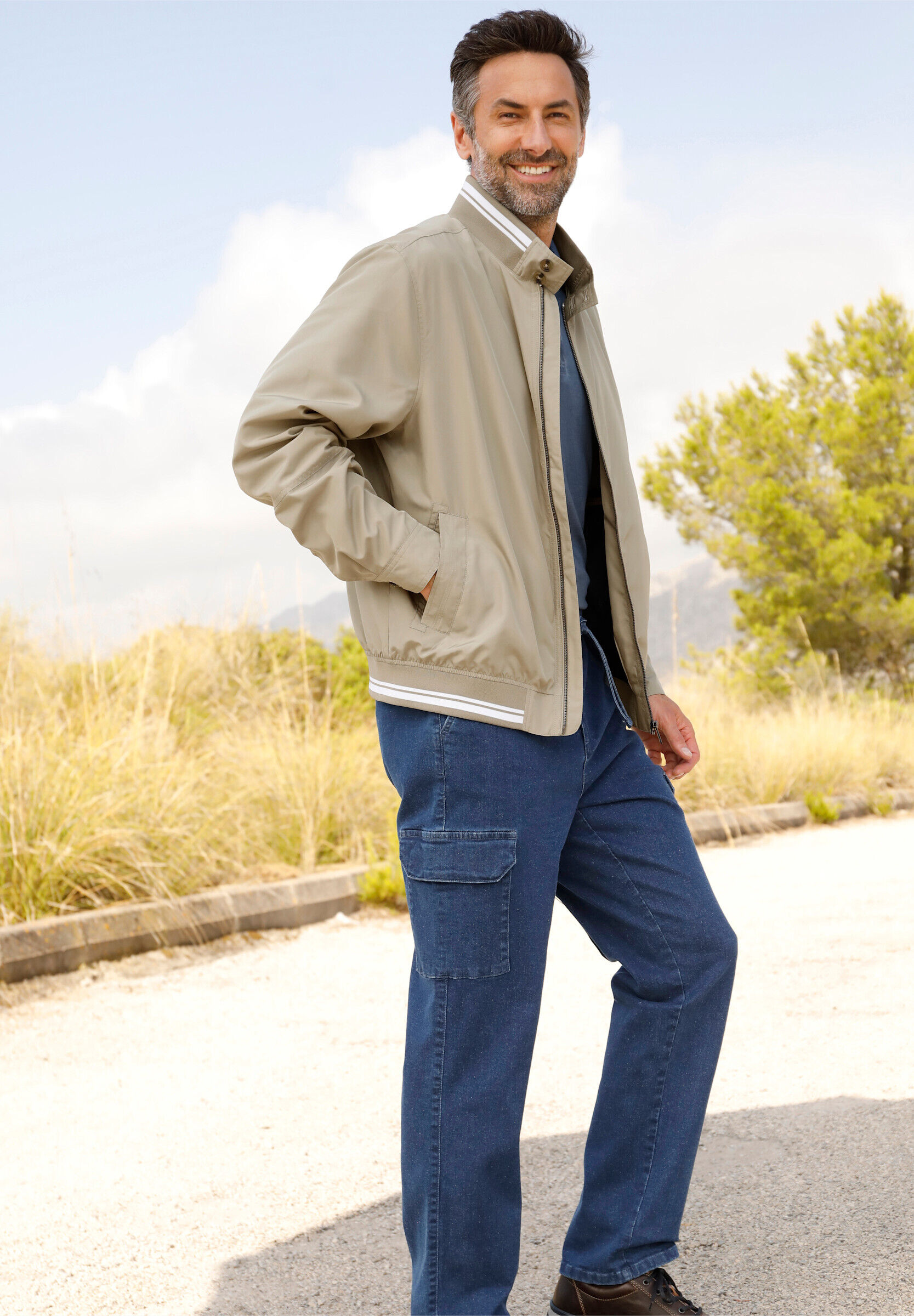 Blouson WITT "Blouson Blouson", Herren, Gr. 62, beige (schlamm), Basic, Jacken Blouson