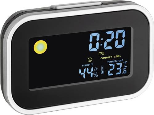 TFA Dostmann 60.2015 Quarz Wecker Schwarz, Silber Alarmzeiten 1