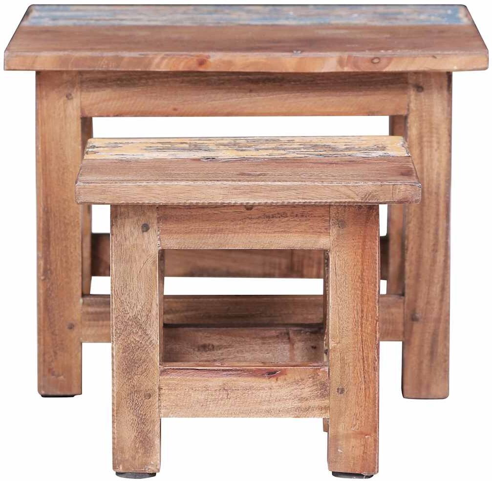 vidaXL Tables gigognes 2 pcs bois d'acajou massif