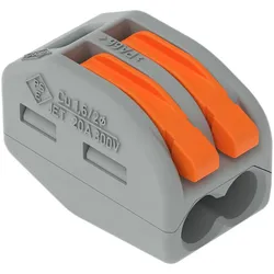 Wago 222-412 Verbindungsklemme mit Hebeln,für alle Leiterarten,max. 4 mm2,grau 222412  - 50 Stück